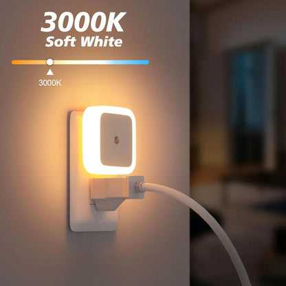 Light Sensor Square LED Night Lamp 6 Pack