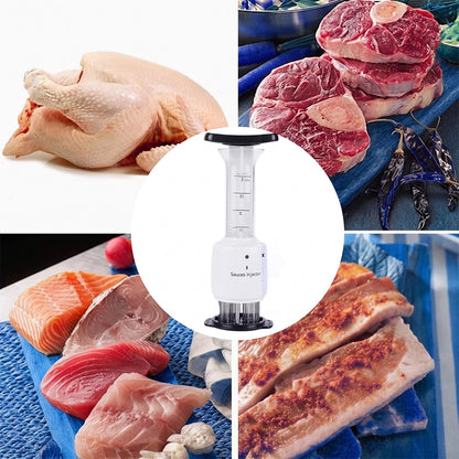 Meat Tenderizer and Marinade Injector for BBQ Preparation