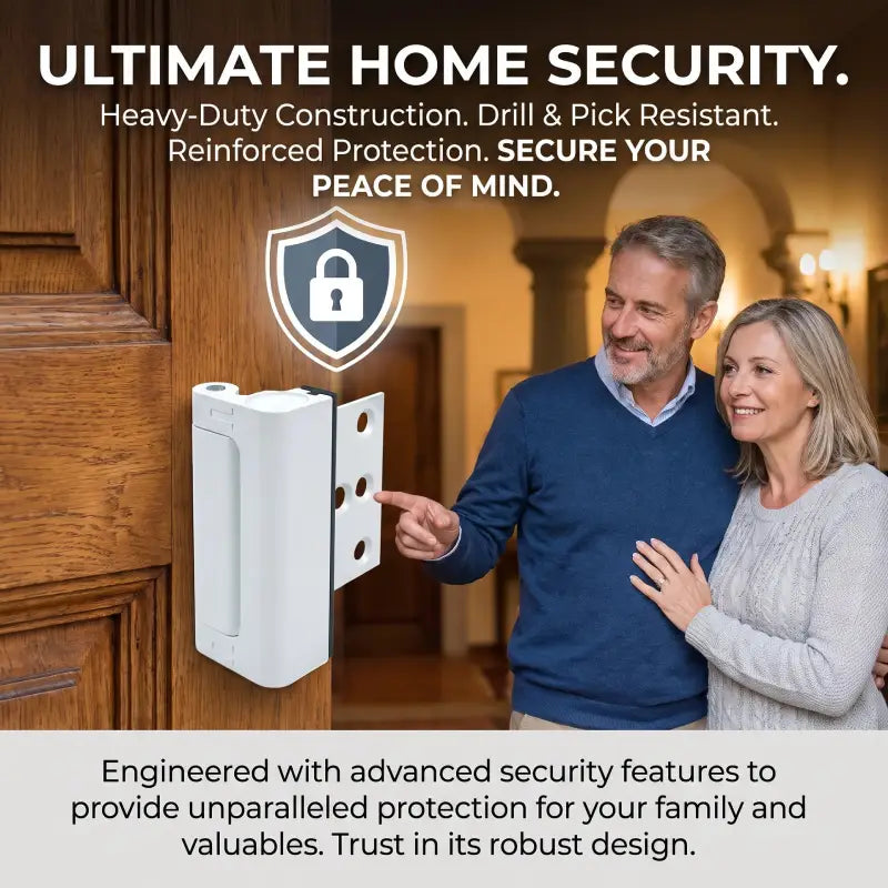 Metal Door Security Latch in Silver or Black
