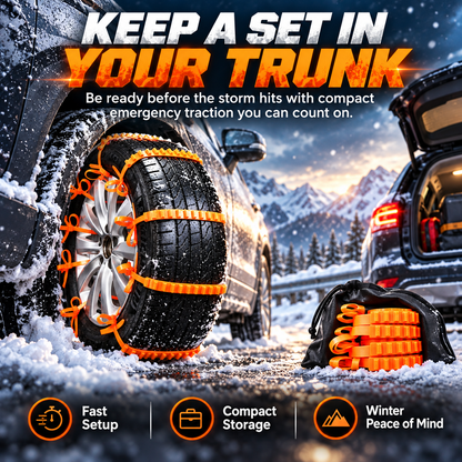 Emergency Tire Traction Straps for Snowy Conditions