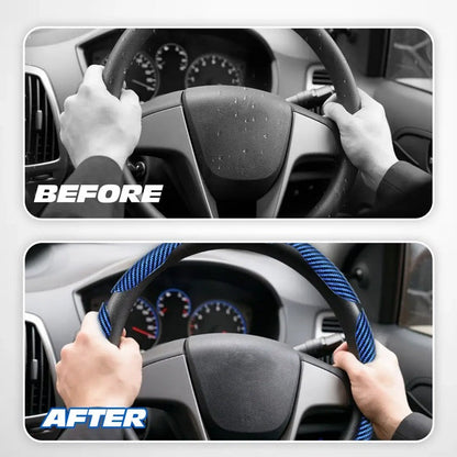 Carbon Fiber Silicone Car Steering Wheel Cover