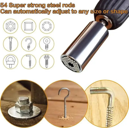 Universal Socket and Extension Rod Set for 9–27 mm Fasteners