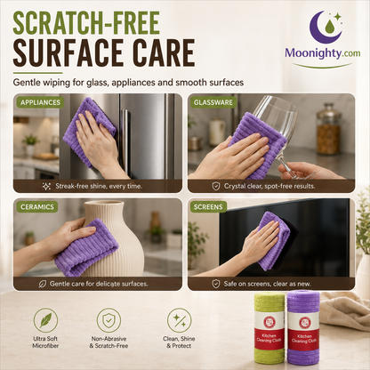 Reusable Tear-Off Cleaning Cloth Roll for Kitchen Wiping