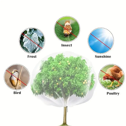 Fruit Tree Netting Cover with Zipper and Drawstring