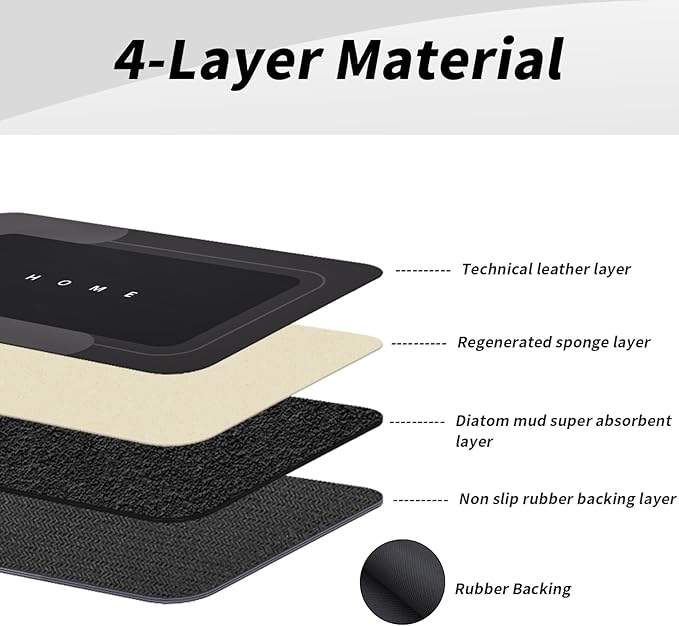 Non-Slip Diatomite Mats 3-Piece Set