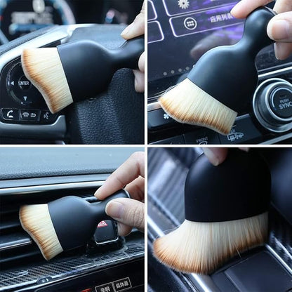 2-Piece Brown Curved Brush Set