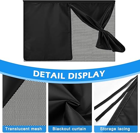 Double-Layer Magnetic Car Sunshade Curtain 2 Pack
