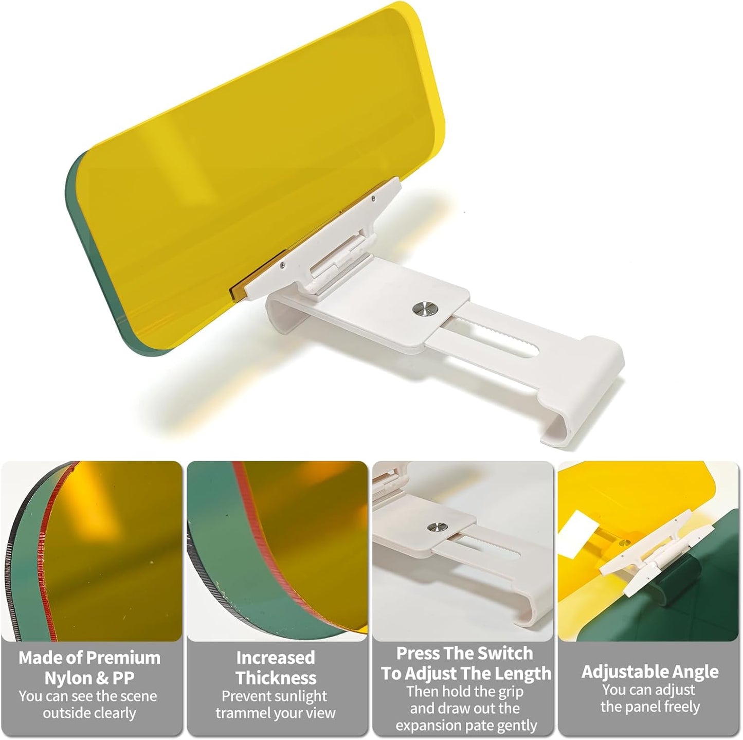 2 in 1 Day & Night Driving Anti Glare Sun Visor