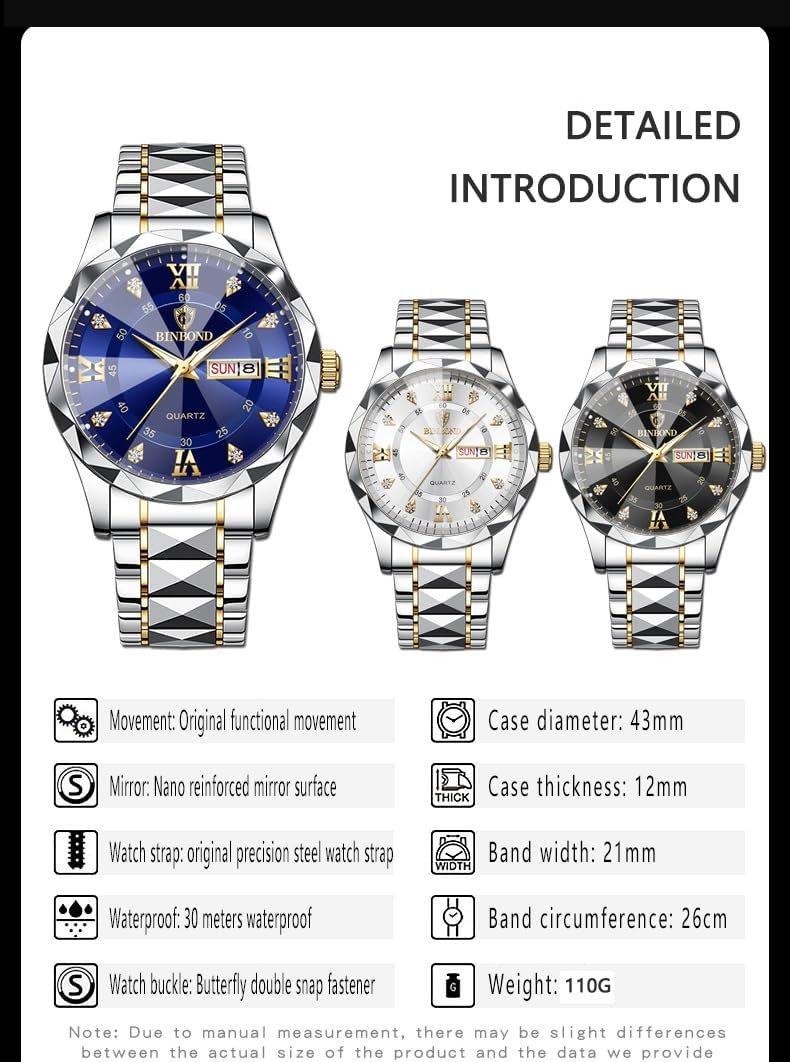 Quartz Watch Luxury for Man