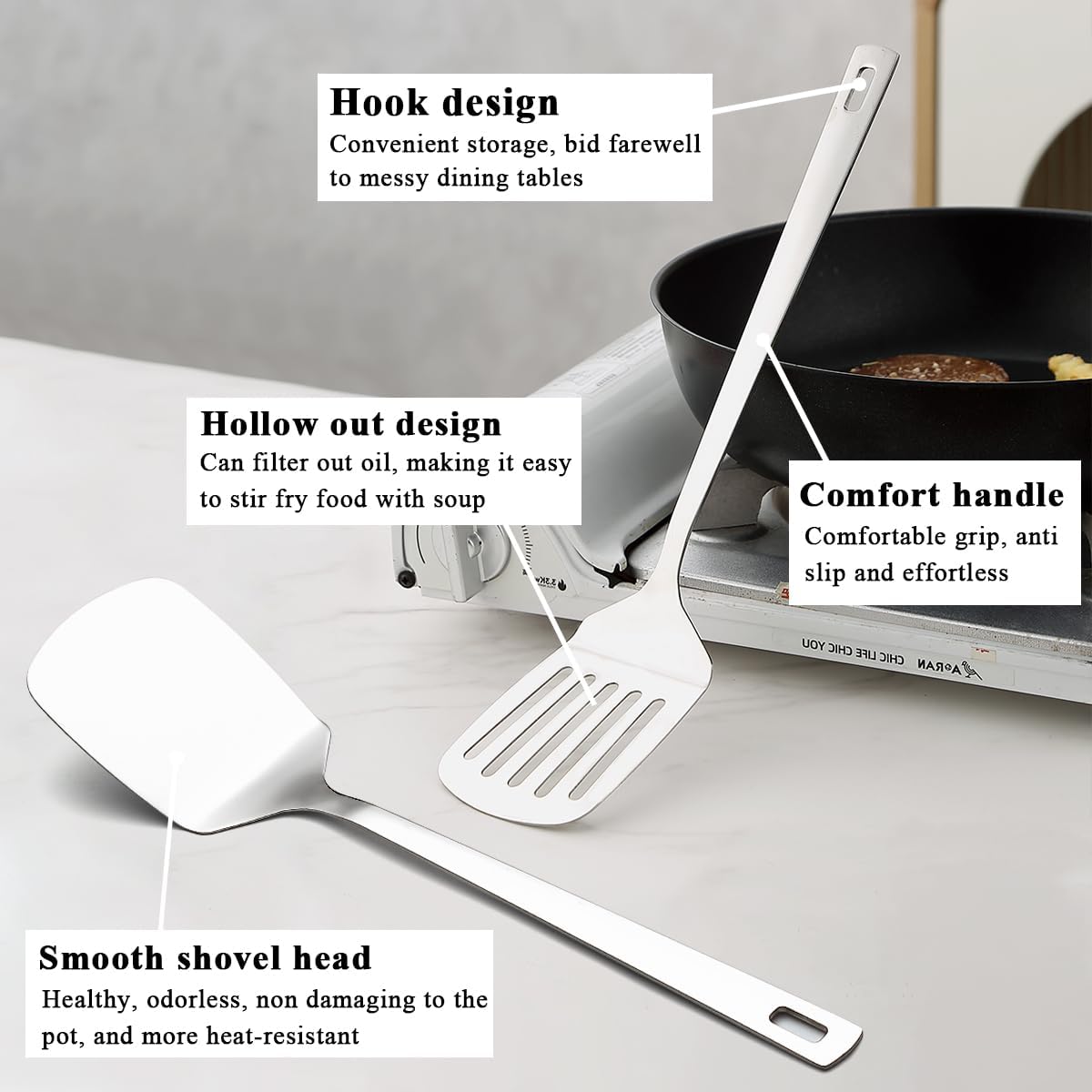 6-Piece Stainless Steel Kitchen Utensil Set