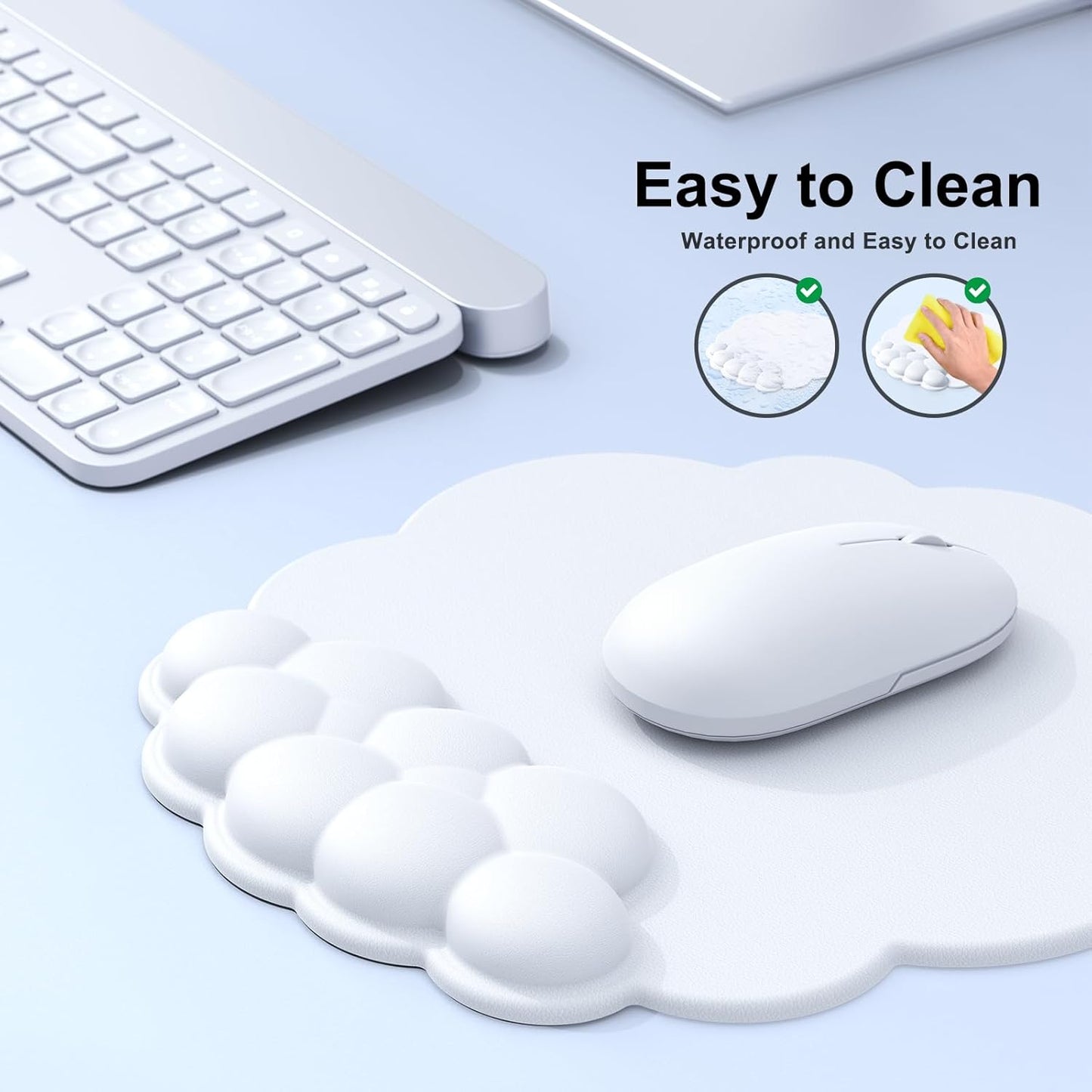 Cloud Ergonomic Keyboard & Mouse Wrist Rest Set