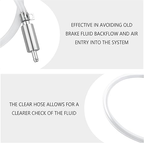 Car Brake Bleeder Hose with One Way Check Valve 2 Pack