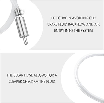 Car Brake Bleeder Hose with One Way Check Valve 2 Pack