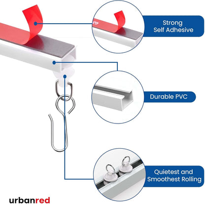 5M No-Drill Self-Adhesive Curtain Track