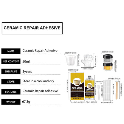 Gold Ceramic Repair Kit for Glass, Porcelain & Figurines