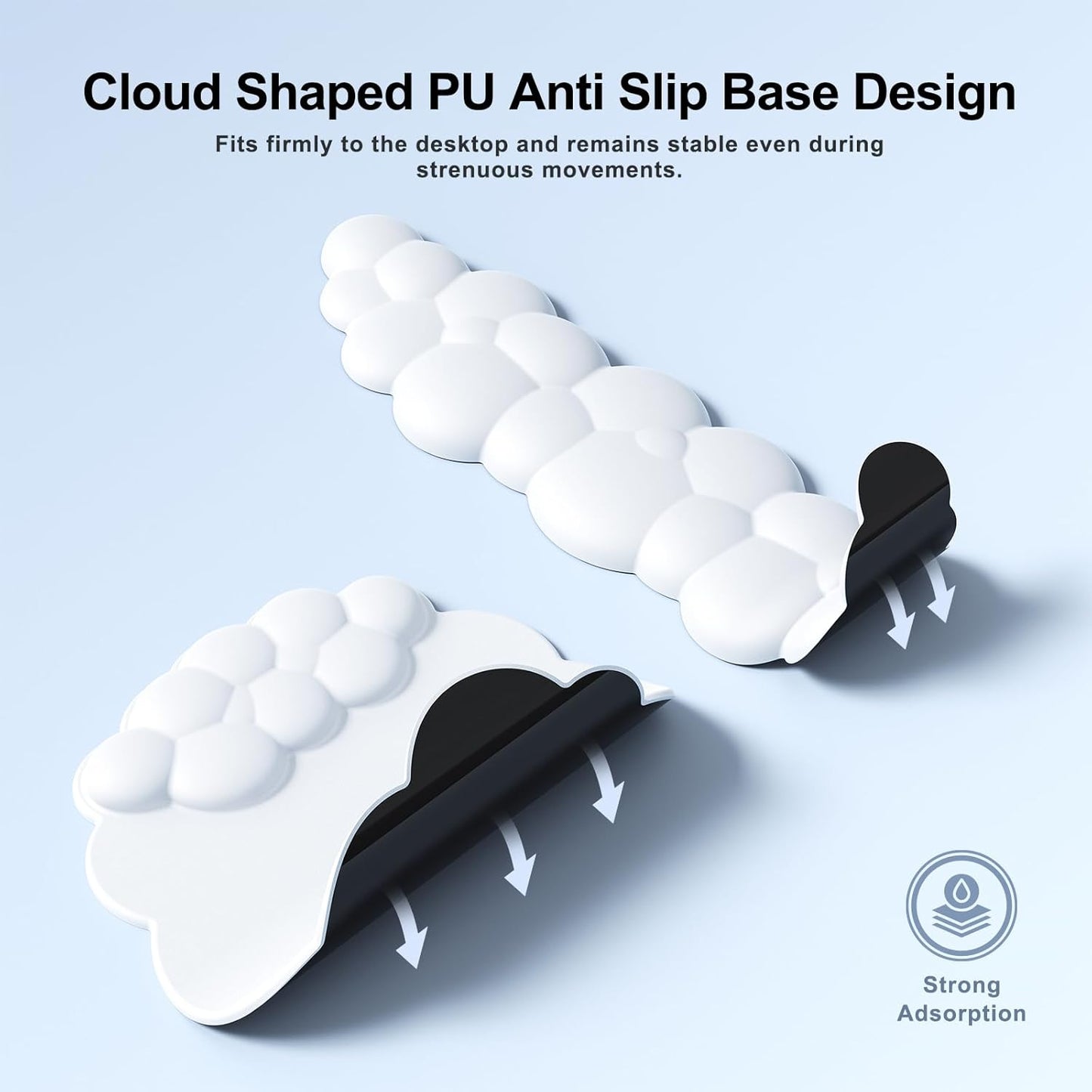 Cloud Ergonomic Keyboard & Mouse Wrist Rest Set