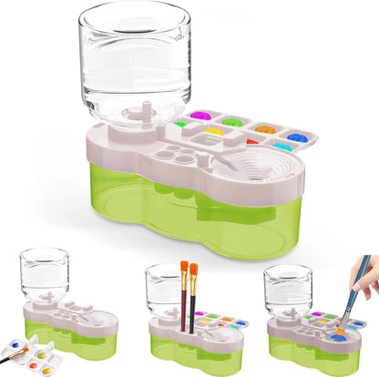 Rinse-and-Refresh Paint Brush Cleaner with Palette