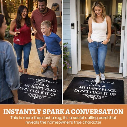 Funny Doormat - ❤️“This Is My Happy Place Don’t F*ck It Up”
