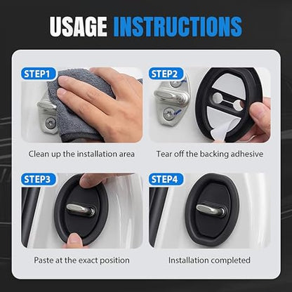 8PCS Upgraded Car Door Latch Guard Cover