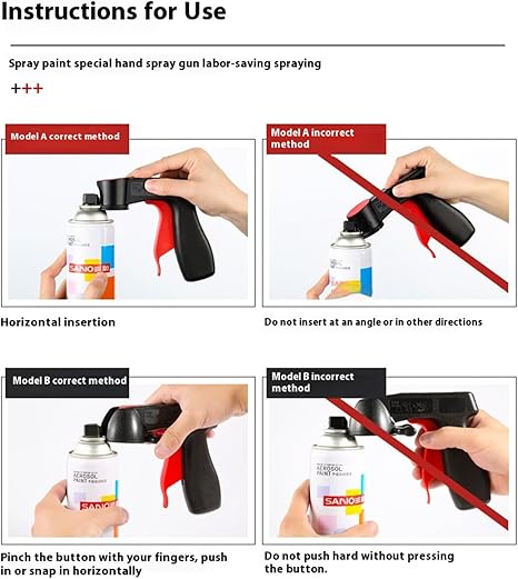 Auxiliary Hand Spray Gun Paint Booster Handle 3 Pcs