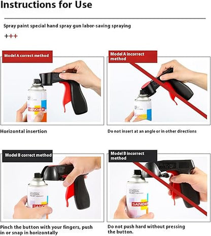 Auxiliary Hand Spray Gun Paint Booster Handle 3 Pcs