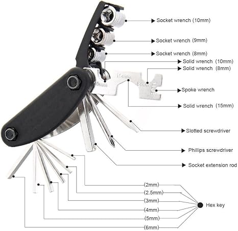 Motorcycle & Bicycle Mechanical Repair Tool Kit 2-Piece Set