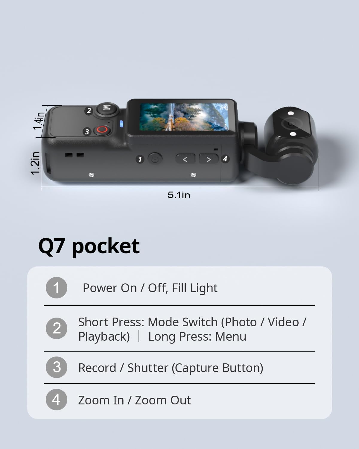 Mini Vlogging Camera with 180° Rotating Lens – Pocket POV Camera with 32GB Card