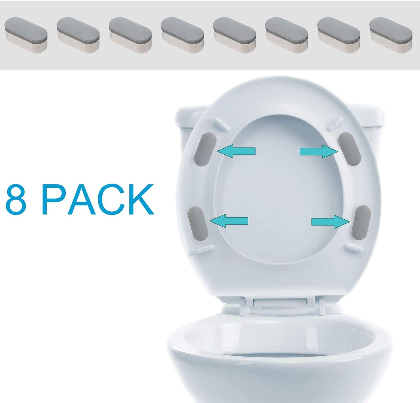 8 Pcs Universal Toilet Seat Bumpers for Bidet