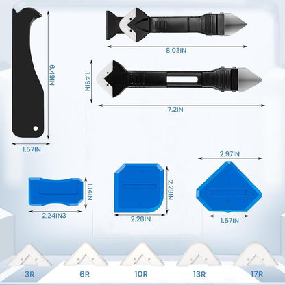 Caulk Remover Tool-3 in 1 （2 Sets）