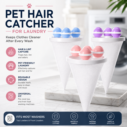 🔥 Flash Sale: 50% OFF – Pet Hair & Lint Catcher – Reusable Floating Filter Bag – 5-Pack