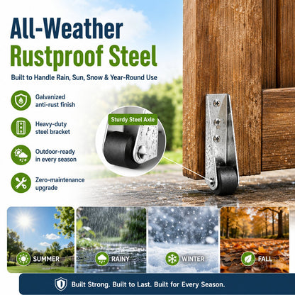 🔧 4 Parks Heavy-Duty Gate Support Wheel – Anti-Sag Fence Repair Roller for Smooth. Easy Gate Movement ✨