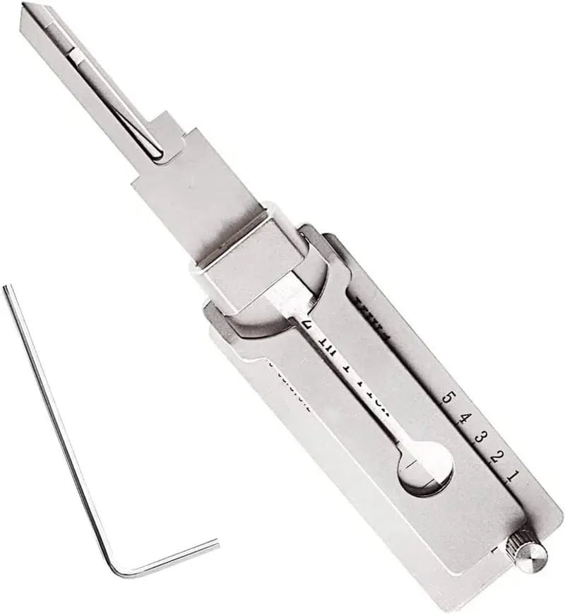 Stainless Steel Key Decoder Tool for Locksmith Training & Educational Use
