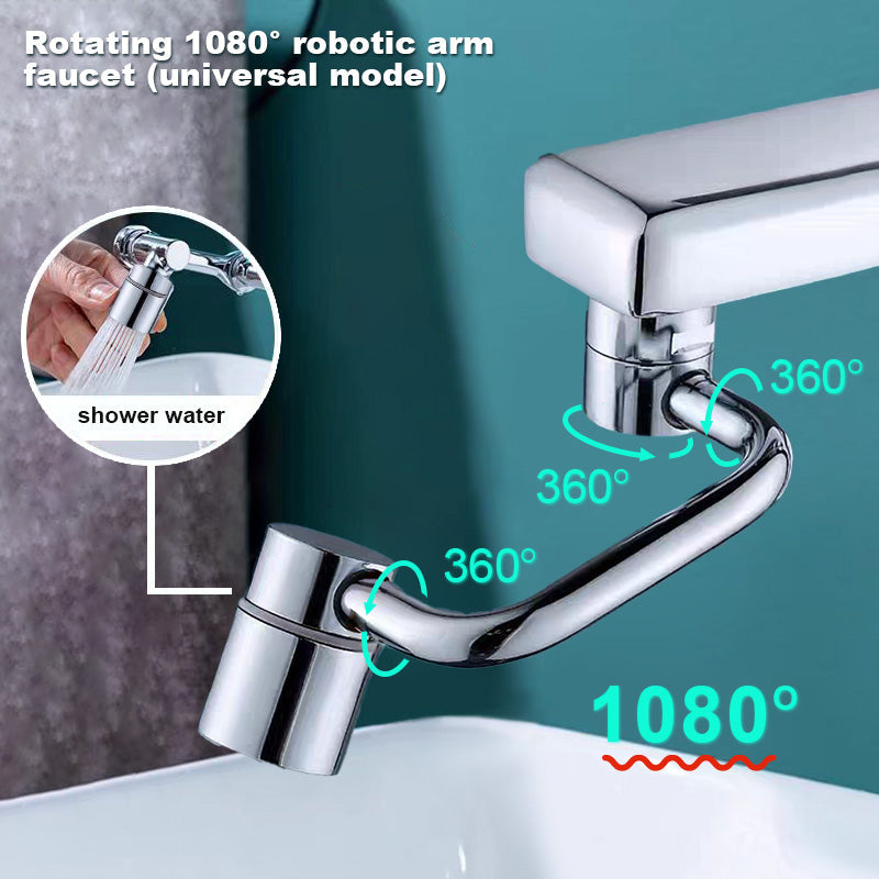 Rotating 1080° robotic arm faucet -The direction and water flow rate can be freely adjusted