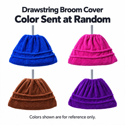 Reusable Drawstring Microfiber Broom Covers for Dusting, 10-Pack