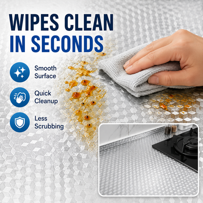 2 Rolls Self-Adhesive Aluminum Foil Kitchen Backsplash Wallpaper
