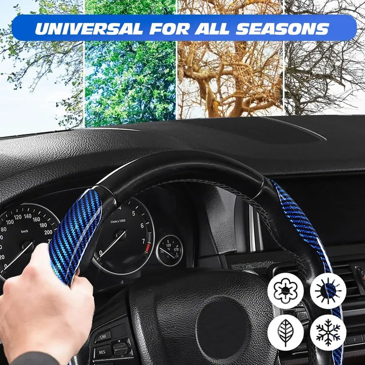Carbon Fiber Silicone Car Steering Wheel Cover
