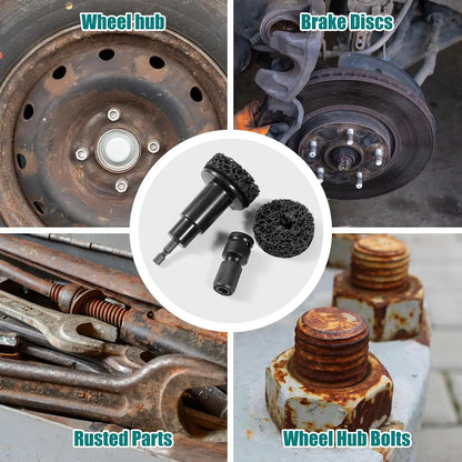 Wheel Hub Rust Removal Tool Kit with 10 Grinding Heads