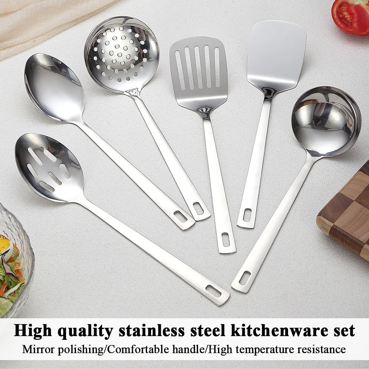 6-Piece Stainless Steel Kitchen Utensil Set