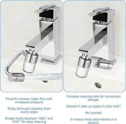 1440° Rotatable Filter Faucet Extender with 10 Filter Cartridges 2 Spray Modes