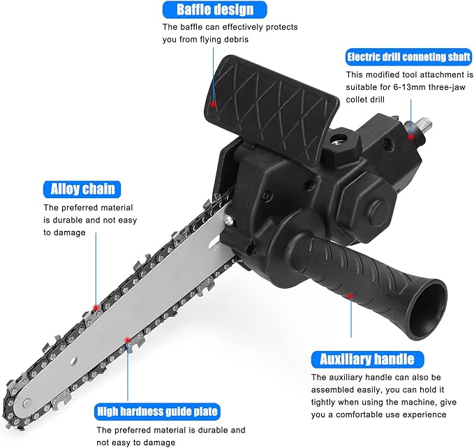 6-Inch Electric Drill Chainsaw Attachment