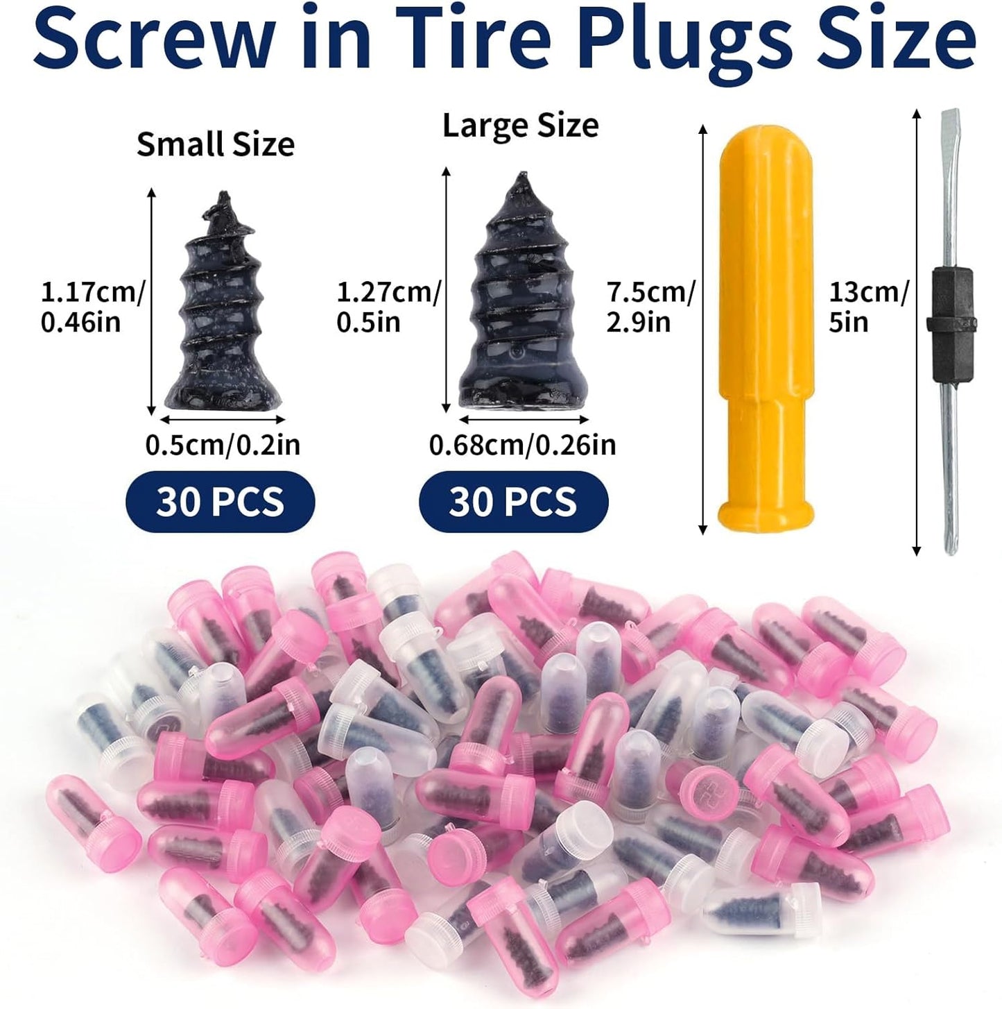 100-Piece Tyre Repair Kit. Tyre Repair Screw Plugs.