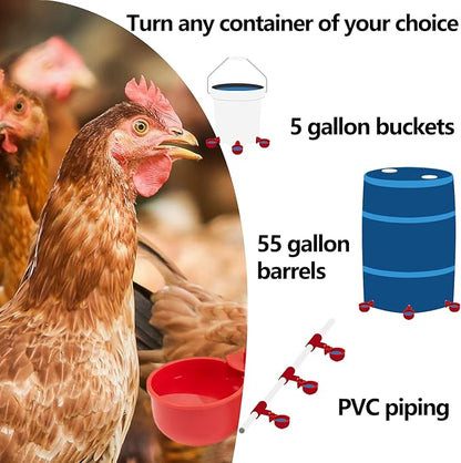 Automatic Chicken Waterer Cups 5 Pack