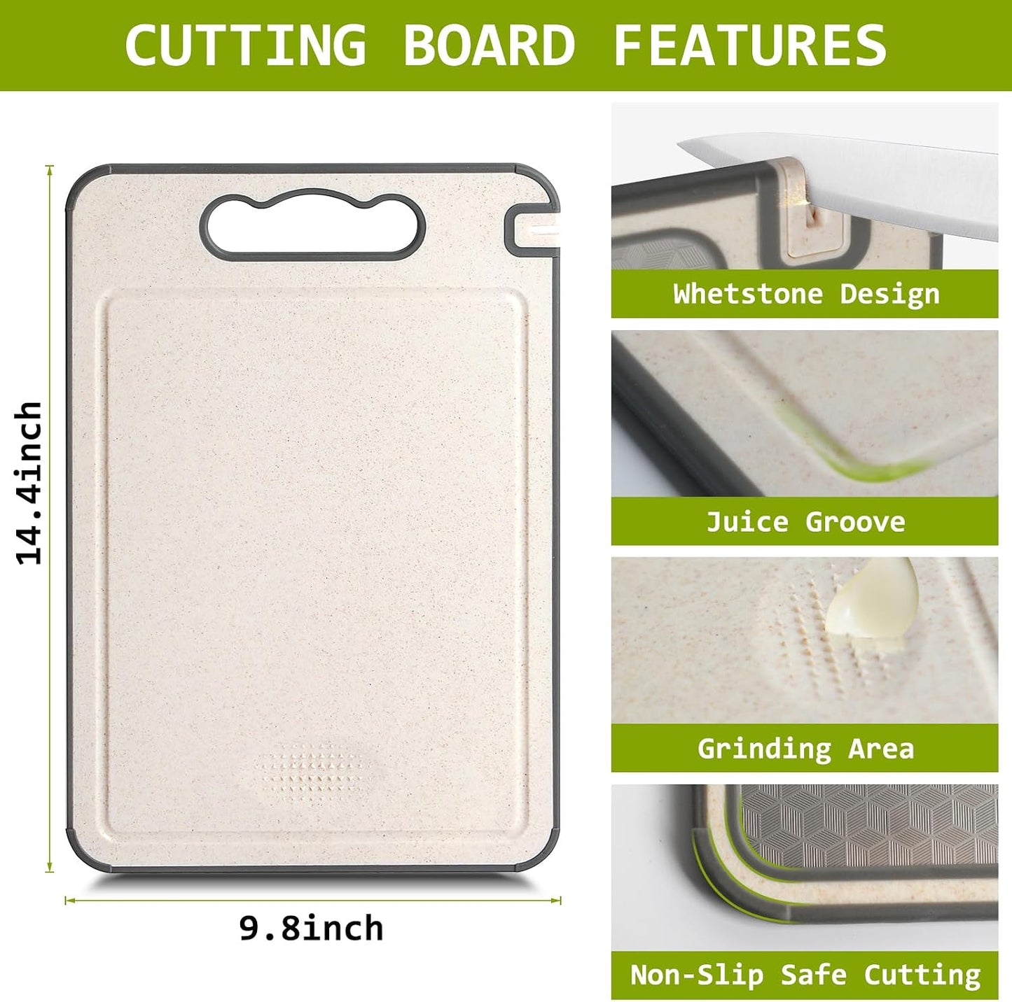 Double Sided Stainless Steel Kitchen Cutting Board