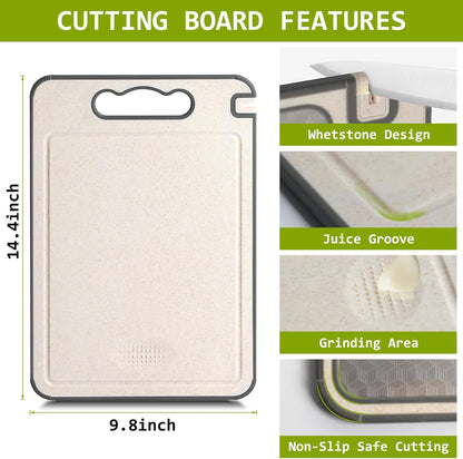 Double Sided Stainless Steel Kitchen Cutting Board