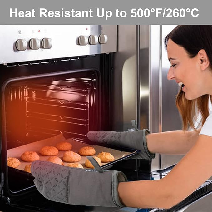 Non-slip Silicone Heat Resistant Oven Glove Set
