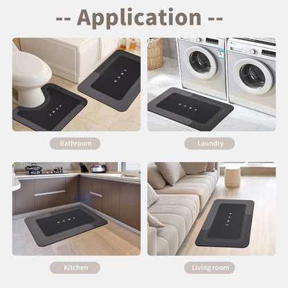 Non-Slip Diatomite Mats 3-Piece Set