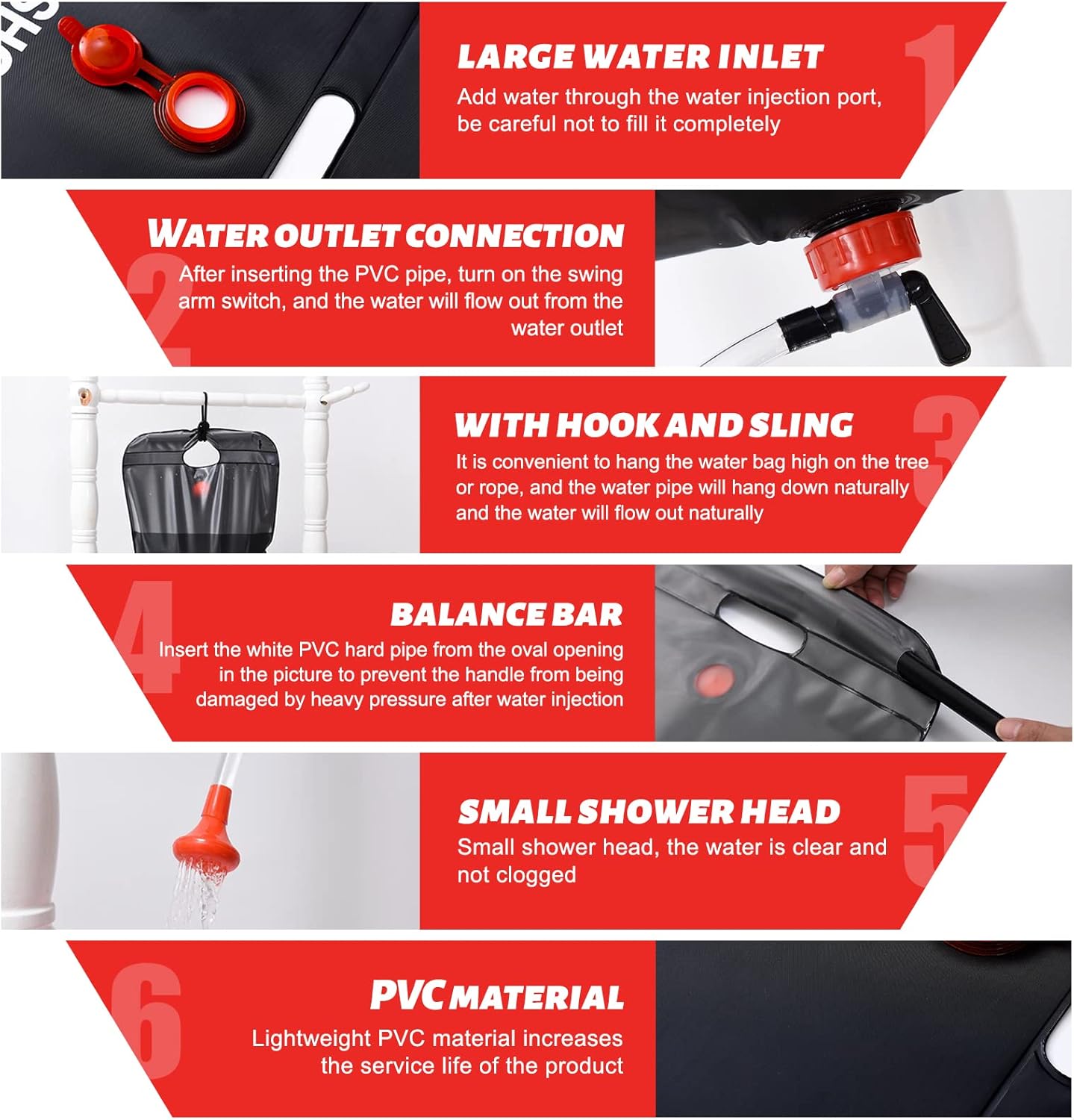 Solar-Powered Luxury Camp Shower | Portable Hot Water Outdoor Shower Bag