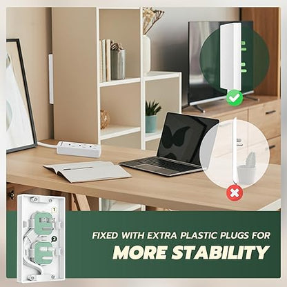 Ultra-Thin Flat Outlet Concealer Kit, Multi-Outlet Power Strip with Extension Cord
