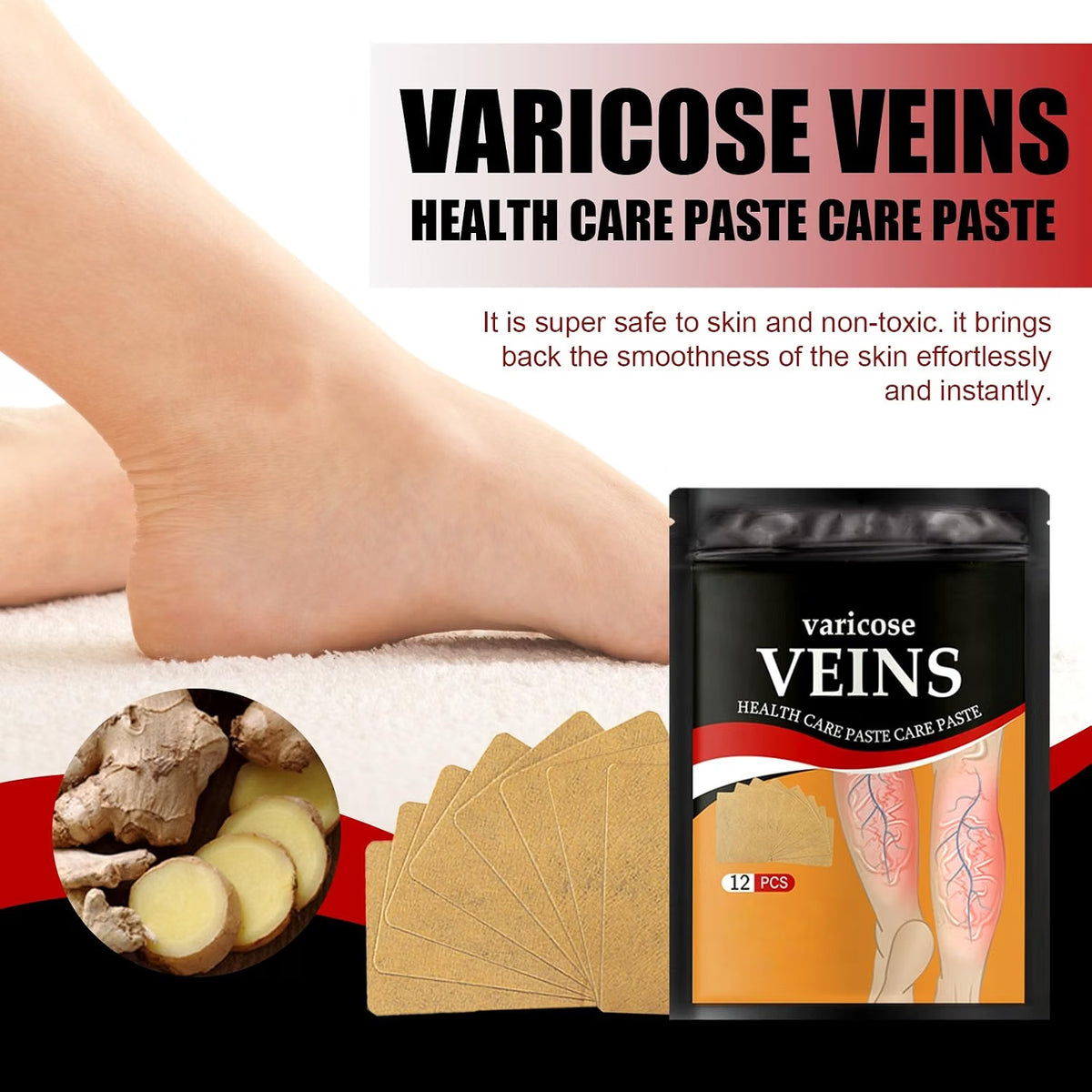 Adhesive Leg Care Patches – 2 Boxes