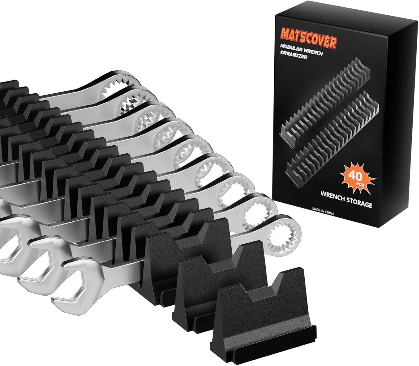 40PCS Modular Wrench Organizer Wrench Holder
